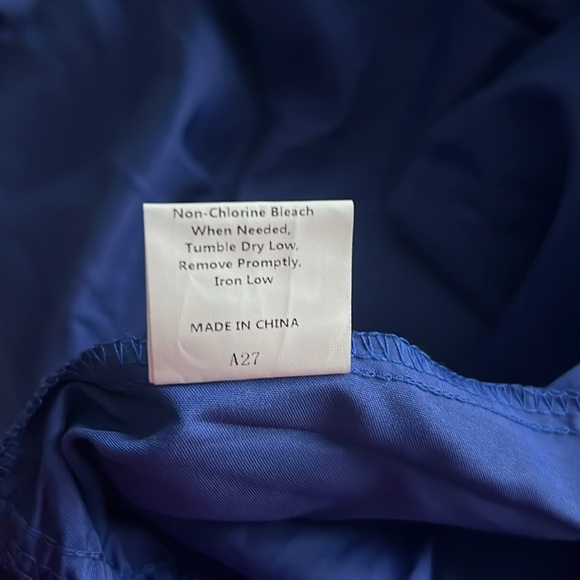 New SHEIN Mulvari Layered Sleeve Ruffle Hem Dress in Royal Blue Size M - Picture 10 of 10